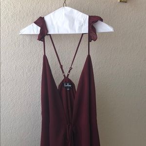 Lulus maroon wrap dress
